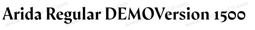 Arida Regular DEMOVersion 15000ho字体转换